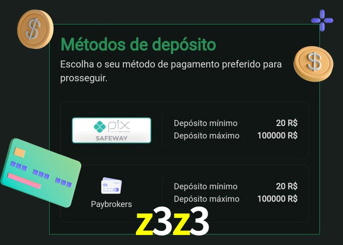 O cassino z3z3 oferece uma grande variedade de métodos de pagamento